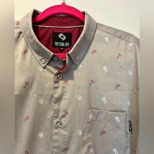 Pattern Ops Angels Envy Mens Cocktail Print Short Sleeve Button Down 3XL